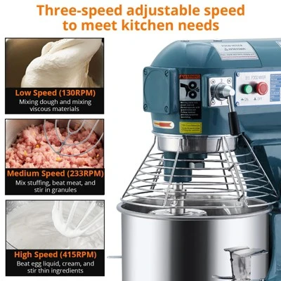Commercial Food Mixer 10Qt, 600w Commercial Mixer With 3 Speed Adjustment And Stainless Steel Bowl 6 Commercial Food Mixer 10Qt, 600w Commercial Mixer With 3 Speed Adjustment And Stainless Steel Bowl - Image 4