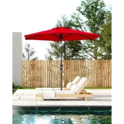9FT Patio Umbrella Outdoor, Market Umbrella, Table Umbrella With Push Button Tilt And Crank, 8 Sturdy Ribs UV Protection Waterproof -Furniture GUEST 00e4ebc7 3a7a 4cce 9da4 c42d4af50197