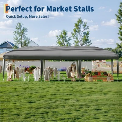 10x30 Pop Up Canopy With 8 Sidewalls - Heavy Duty Outdoor Canopy Tent With Portable Roller Bag 3 10x30 Pop Up Canopy With 8 Sidewalls - Heavy Duty Outdoor Canopy Tent With Portable Roller Bag