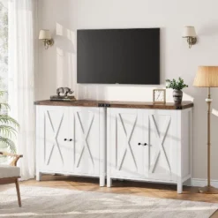 Buffet Cabinet For Dining Room - Rustic Farmhouse Sideboard With Adjustable Shelves, Storage Cabinet For Kitchen & Living Room -Furniture GUEST 02bb4475 98f5 4703 b1d9 2fda90ce2224