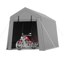 7x15 FT Motorcycle Storage Sheds, Portable Shed With Rolled Up Zipper Door, Waterproof -Furniture GUEST 03b487a2 8c62 474e b29e 1e472f1e27b9