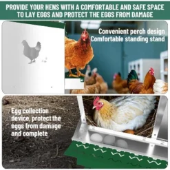 Chicken Nesting Box With Roll Out Egg Tray, Heavy Duty Galvanized Steel, Rustproof & Ventilated Laying Box For Chickens/Ducks, Wall Mount -Furniture GUEST 03ef036c 0539 484c b17d f38dbb3de192