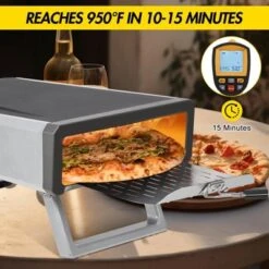 12-Inch Portable Outdoor Gas Pizza Oven - 950¡ãF High Temperature, 60-Second Cooking, 15-Min Preheat -Furniture GUEST 03fd29d9 78b1 4007 bff3 2973d352d07e