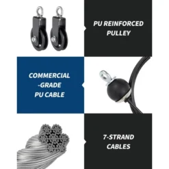 Pulley System, Home Gym Pulley - Cable Pulley Attachments For LAT Pulldown, Biceps, Triceps, Arm Workouts Fitness Equipment -Furniture GUEST 041b56fe 49f1 45e0 8053 00819cd4b595
