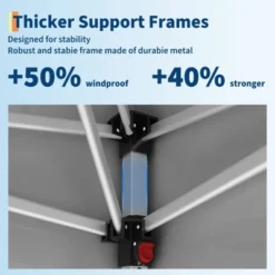 10x10 Pop Up Canopy With Removable 4 Sidewalls - Easy Up Camping Tent With One Button Push Setup For Deck, Garden, Sports, Beach, Party -Furniture GUEST 04305f1d 9500 482e ae19 5e26d9bb1414 1