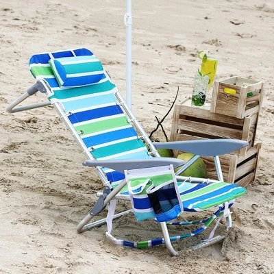 Backpack Beach Chair For Adults 2 PCS, Lightweight Portable Lay Flat Folding Beach Chair With 5 Reclining Positions, Backpack Straps, Phone Pocket 9 Backpack Beach Chair For Adults 2 PCS, Lightweight Portable Lay Flat Folding Beach Chair With 5 Reclining Positions, Backpack Straps, Phone Pocket - Image 7