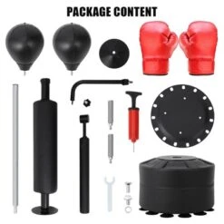 Boxing Speed Trainer, Freestanding Punching Bag With 360¡ã Spinning Bar - Reflex Balls & Gloves, Height Adjustable (Teens/Adults) -Furniture GUEST 0493761f 917f 4b87 9457 2f85f2e454ca