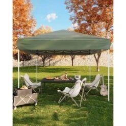 10x10 Heavy Duty Pop Up Canopy- Outdoor Canopy Tent With Portable Bag - 3 Adjustable Height, 4 Weight Bags, 8 Stakes & 4 Guy Ropes Included -Furniture GUEST 04b6d26b cbaa 4f0f 9857 4bf51c5b70a4