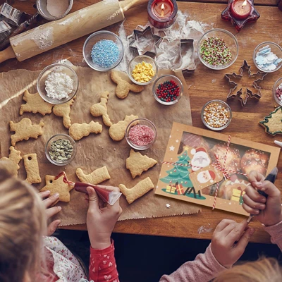 Christmas Cookie Boxes - 12 Pcs With Window, Reindeer Santa Design, Ribbons & Gift Tags For Pastries, Cupcakes, Christmas Parties (Style 3) 7 Christmas Cookie Boxes - 12 Pcs With Window, Reindeer Santa Design, Ribbons & Gift Tags For Pastries, Cupcakes, Christmas Parties (Style 3) - Image 5