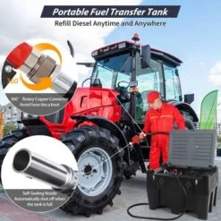 Transfer Tank, 128 Gallon Capacity, Transfering Tank With 12v DC 10 GPM Transfer Pump & 13.1Ft Rubber Hose -Furniture GUEST 06811b80 9965 4456 b99d 7ec61699c4bd