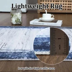 Area Rug 8x10 Area Rugs For Living Room Washable Rug Modern Bordered Non Slip Floor Cover Ultra-Thin Foldable Mat Indoor Non-Shedding Floor Cover -Furniture GUEST 08171b7a bdb5 403c 886c 22b20aef00f6