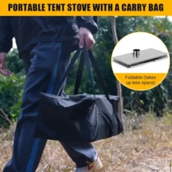 Portable Wood Burning Tent Stove - Stainless Steel Camp Stove With Grill For Hot Tents -Furniture GUEST 089495a7 b295 4764 8a76 a22ab02bbe92
