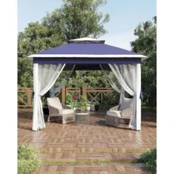 11x11ft Pop Up Gazebo Tent With Mosquito Netting, Outdoor Canopy Shelter Easy Setup, Water & UV Resistant -Furniture GUEST 089ec927 5110 48f2 9ead 1786585f4966