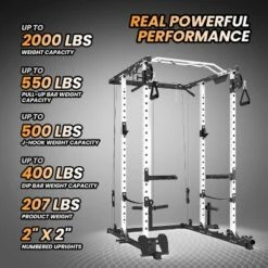 2000 LBS Power Cage,Multi-Function Power Rack With Cable Cross-Over System,Squat Rack With LAT Pull Down System For Home Gym -Furniture GUEST 093301c1 b12a 4d48 a6c1 31c8e50aeefe