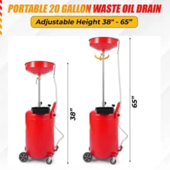Waste Oil Drain, Oil Drain Tank - 20 Gallon Portable Air Operated With Adjustable Funnel Height, Pressure Valve & Wheels For Garage/Workshop -Furniture GUEST 0a0453a3 0da0 4ab6 beea 4a9d6f951127