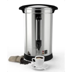 120 Cups Commercial Coffee Maker, Quick Brewing Stainless Steel Large Coffee Urn