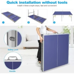 Professional Outdoor Table Tennis Table, 6x3FT Portable Ping Pong Table With Net, Paddles & Balls -Furniture GUEST 0a62199d c25d 4d8e b7e5 fa8d44d28f68