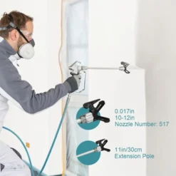 TROPOW Air Spray Gun Kit, Premium Electric Paint Gun - 750W 3300 Psi With Extension Pole & Cleaning Kits For Cars, House DIY -Furniture GUEST 0a6af6e4 ab7d 40e1 a19b 33c4be8818f8
