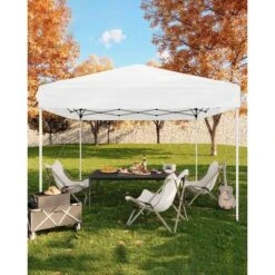 10x10 Heavy Duty Pop Up Canopy- Outdoor Canopy Tent With Portable Bag - 3 Adjustable Height, 4 Weight Bags, 8 Stakes & 4 Guy Ropes Included -Furniture GUEST 0b346957 513a 414d 8fec dca11094ae01