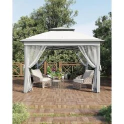 11x11ft Pop Up Gazebo Tent With Mosquito Netting, Outdoor Canopy Shelter Easy Setup, Water & UV Resistant -Furniture GUEST 0b59981e 2106 4a45 a3fb 8a60594daea6