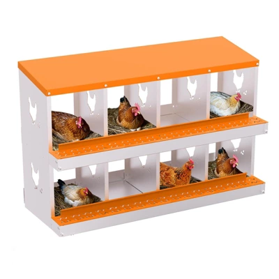 Chicken Nesting Boxes, Hole Roll Away Nest Box For Chicken Coop, Metal Egg Laying Box With Lid Cover To Protect Eggs, Rollout Egg Collection 13 Chicken Nesting Boxes, Hole Roll Away Nest Box For Chicken Coop, Metal Egg Laying Box With Lid Cover To Protect Eggs, Rollout Egg Collection - Image 11