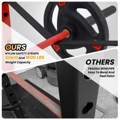 1600LBS Power Cage Squat Rack,Squat Machine With Dip Bar,Workout Equipment Home Gym 8 1600LBS Power Cage Squat Rack,Squat Machine With Dip Bar,Workout Equipment Home Gym - Image 6
