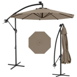 Cantilever Umbrella With Base Included, 10FT Shade For 2-6 People, Outdoor Offset Design With Rotation, Durable Fade-Resistant Canopy -Furniture GUEST 0e5b67e0 add3 4cb0 9b96 6c0105386aae