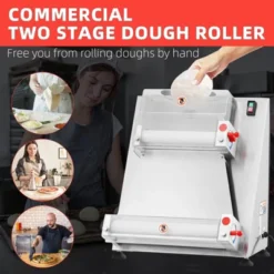 Pizza Dough Roller, Commercial Dough Sheeter - 370W Dual-Roller Electric Stainless Steel, Max 16'' Pasta Maker Compatible -Furniture GUEST 0e94e3c5 3eef 403c adf7 7a80c0a2d3f0