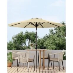 9FT Patio Umbrella Outdoor, Market Umbrella, Table Umbrella With Push Button Tilt And Crank, 8 Sturdy Ribs UV Protection Waterproof -Furniture GUEST 0f05caf0 4929 4881 a0be 9dc04125c640