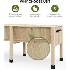 TROPOW Raised Garden Bed With Legs, Elevated Wooden Planter Box -Furniture GUEST 10698fbb 9eb9 4ab5 b65a fd216768adb2