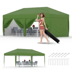20x10 Pop Up Canopy Tent Outdoor Canopy One-Person Set Up Heavy Duty Commercial Instant Tent Shelter, 6-Sidewall -Furniture GUEST 1104a80b 89a7 4025 b7cb 63c4f653d663
