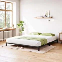 Bed Frame No Box Spring Needed, Heavy Duty Metal Platform Bed Frame For Bedroom Easy Assembly, Noise Free, Black -Furniture GUEST 115440d3 2e7c 4deb b597 8fc92cdeb0a8