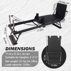 Foldable Pilates Equipment For Home Workouts,Pilates Reformer Machine For Home Gym,Pilates Exercise Equipment With Jump Board,Color Cords Set Of 2 -Furniture GUEST 11f273c0 3c14 4025 b502 c07afcc8c83c