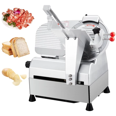 Electric Slicer - 10'' Commercial/Home Use, 800W Powerful Motor, 0-0.67'' Adjustable Thickness, Stainless Steel Blade With Auto Sharpener 4 Electric Slicer - 10'' Commercial/Home Use, 800W Powerful Motor, 0-0.67'' Adjustable Thickness, Stainless Steel Blade With Auto Sharpener - Image 2