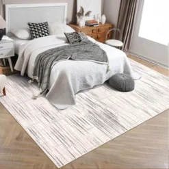 8x10 Rugs Non-Slip ¨C Modern Boho Abstract Area Rug Stain-Resistant Low Pile Carpet | Machine Washable Ivory Accent Rug With TPR Backing -Furniture GUEST 125e0a31 f697 4d2c 8a3e 431dbe5d6c69