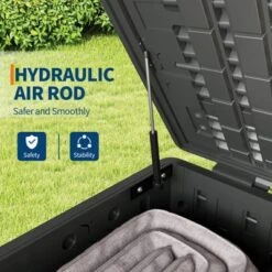 TROPOW120 Gallon Waterproof Large Resin Deck Box Indoor Outdoor Lockable Storage Container For Patio Furniture, Garden, Tools -Furniture GUEST 1292b37b 1473 48e2 9f58 0f9ca9216709