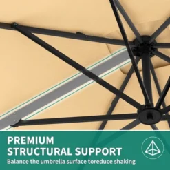 Cantilever Patio Umbrella 10x10ft Large Rectangle Umbrella Outdoor Market Umbrellas 360 Rotation Offset Hanging Outdoor Shade -Furniture GUEST 13a086aa 5ecd 4720 80e0 ba508f7d0a76