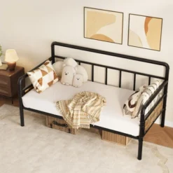 Metal Daybed Frame Twin Size,Heavy Duty Metal Twin Bed Frame,Daybed For Living Room Bedroom Guest Room -Furniture GUEST 147c5c4d 6059 4c9b 895e 75a2d8a2ace0