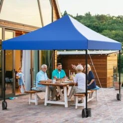 Commercial Pop Up Tent, 10x10 FT Canopy Tent, 500D Waterproof Canopy, Outdoor Sun Shade With Roller Bag & 4 Sandbag For Outdoor/Camping/Stall -Furniture GUEST 14802bc5 0f4e 47f1 b29e 35d5bc24b756