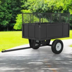Heavy Duty 750 Lbs Capacity Mesh Steel Garden Cart 17 Cu Ft ATV Dump Trailer With Removable Sides, Pneumatic Tires, Yard Cart For Hauling Firewood 17 Heavy Duty 750 Lbs Capacity Mesh Steel Garden Cart 17 Cu Ft ATV Dump Trailer With Removable Sides, Pneumatic Tires, Yard Cart For Hauling Firewood -Furniture GUEST 158d8725 ee28 4026 86f8 ddcc6878f4f1