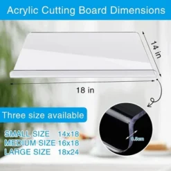 Acrylic Cutting Boards For Kitchen Counter 18 X 16in Clear Cutting Board With Lip Multi-Functional Transparent Chopping Board -Furniture GUEST 15f5a950 f3b1 4e41 9dfb 8c8c5fc3854c