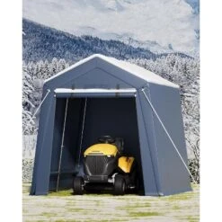 Storage Shed, Portable Carport 7x12FT - Outdoor With Roll-up Zipper Door, Windows, Waterproof Tarp For Motorcycle, Bike, Garden Tools 16 Storage Shed, Portable Carport 7x12FT - Outdoor With Roll-up Zipper Door, Windows, Waterproof Tarp For Motorcycle, Bike, Garden Tools -Furniture GUEST 16087a14 c878 434c 98a7 26bb19f3eca0