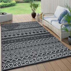 TROPOW Outdoor Rug For Patio Waterproof Mat Outdoor Plastic Straw Rug For Camping Reversible Plastic Camping Rugs Indoor Outdoor Carpet -Furniture GUEST 16d0f6fb 6c06 4862 8173 efb726b5821d