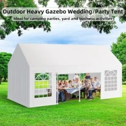 Heavy Duty Party Tent - Commercial Canopy With Removable Sidewalls & Church Windows, For Weddings, Banquets & BBQ Events -Furniture GUEST 175d1fc6 47cd 465b a6be 5250e3ecc296