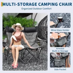 Oversized Double Camping Chairs, Heavy Duty Padded Loveseat Chair - 900Lbs Support For Adult - Comfortable Camping Chair With High Back & Pillow 14 Oversized Double Camping Chairs, Heavy Duty Padded Loveseat Chair - 900Lbs Support For Adult - Comfortable Camping Chair With High Back & Pillow -Furniture GUEST 17d05f7b 0a12 421d 8330 4b740038e812