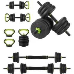 Adjustable Dumbbell Set & Home Gym Weights - 44LB 4-in-1 Space-Saving System With Kettlebell/Barbell Conversion -Furniture GUEST 186034b3 be52 427f 9892 1ed889167819