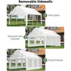 Heavy Duty Party Tent - Commercial Canopy With Removable Sidewalls & Church Windows, For Weddings, Banquets & BBQ Events -Furniture GUEST 18f32b43 f833 48c9 968b 3a158312ba0c