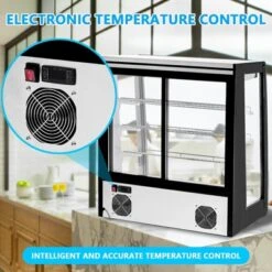 Display Refrigerator - 7 Cu.Ft Countertop Cake Display Case, LED Lighting, Double-Layered Glass Door, Adjustable Shelves -Furniture GUEST 1942d7e2 fb3b 459a 9018 63be3da1f6d0