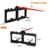 TROPOW 49" Hay Spear Attachment (3000LB Capacity) ¨C Red Main Spear + 2 Black Stabilizers For Skid Steer/Bobcat Loaders -Furniture GUEST 195106fe 2dd2 4d9e 8ac2 8d626e9b5627