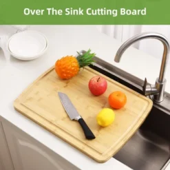 Extra Large Cutting Board For Kitchen, Wooden Chopping Block With Juice Grooves, Thick Butcher Block, Cheese Charcuterie Board -Furniture GUEST 19ce9a5c c20d 4de5 ab7f 6012431dfae1